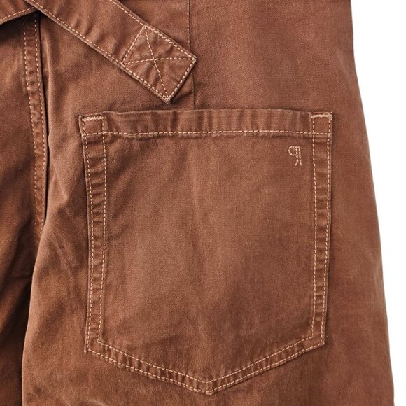 Anthropologie Pilcro Puddle Curve Wide-Leg Pants, Brown, Cotton, Western, Sz 26 - Picture 10 of 11